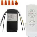 Ceiling Fan Remote Control and Receiver Kit, 3-in-1 Ceiling Fan Light 4 Timing and 3 Speed Wireless Remote Control for Ceiling Fan Lamp