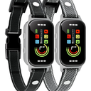 Bark Collar, Heijace 2 Pack Dog Bark Collar for Small, Medium, Large （5-150 lbs）Dogs- Smart Rechargeable Anti-Barking Training Collar with 7 Adjustable Sensitivity-Bark Shock Collar with Beep Vibratio Grey