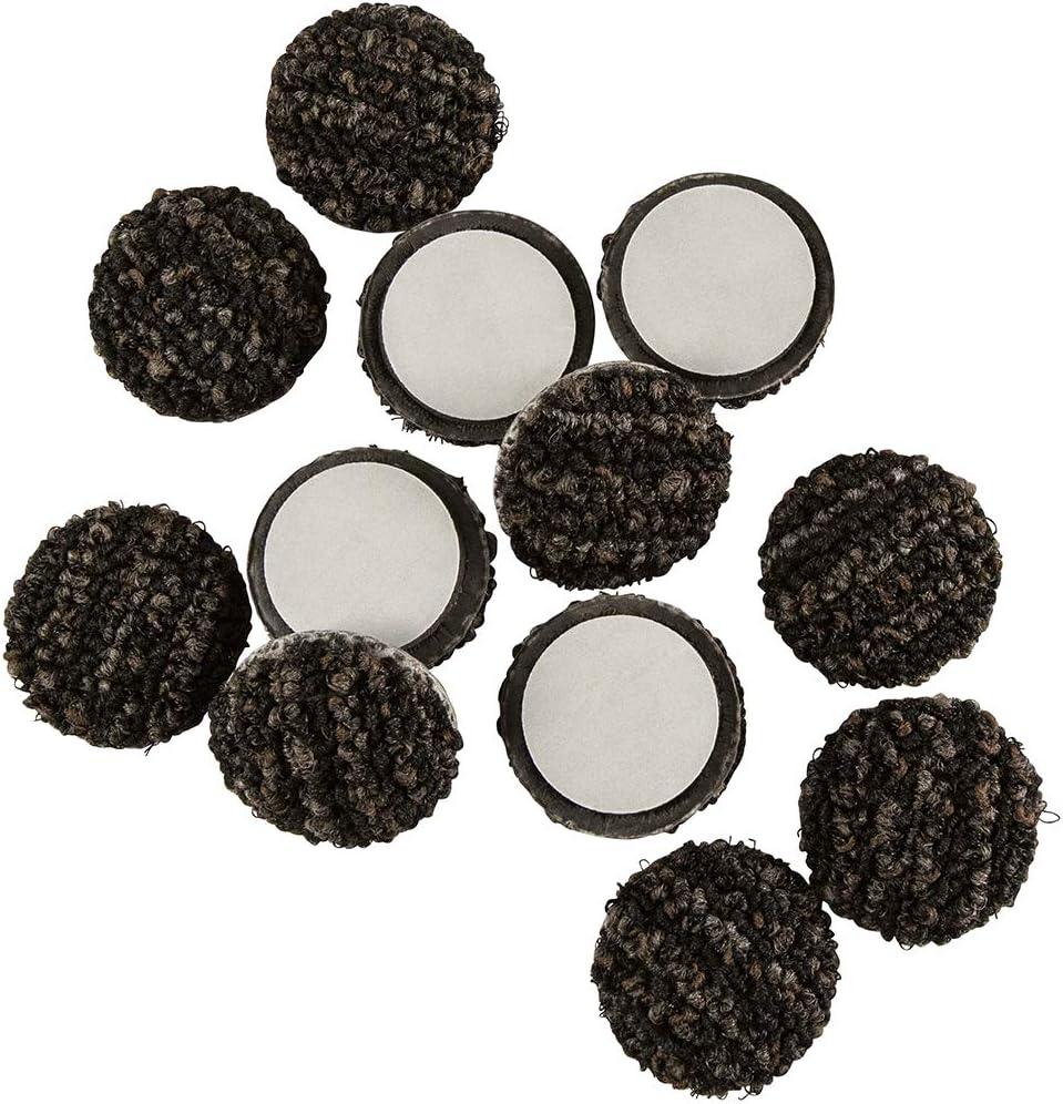 Super Sliders 1.5 Inch Round Felt Self-Stick Furniture Sliders for Hardwood Floors and Surfaces, Outdoor Living Spaces, (12 Pack, Gray)