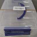 Jekiyo Clear Plastic Storage Bin, 6 Quart Latching Box Tote with Lid, Set of 2