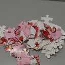 Gilprop Valentine's Day Scene Floor Puzzle 70 Pcs Large Gnome Pink Heart Jigsaw Puzzles Educational Puzzles