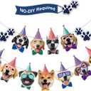 Dog Birthday Banner Birthday Garland Theme Party Bunting Decoration Baby Shower Party Supplies (Dog)