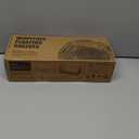 WOPITUES Floating Shelves with Wire Storage Basket, Bathroom Shelves Over Toilet with Protective Metal Guardrail, Wood Wall Shelves for Bathroom, Bedroom, Living Room, Toilet Paper-Black (15.7 inch)