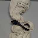 Mens Judge Colonial Wig with Glasses Long Blonde Powdered Wavy Wig Costume Cosplay Halloween Party White Wigs (Beige)