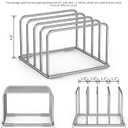 Cutting Board Holder Stand, Chopping Board Organizer Rack with 304 Stainless Steel, Cookie Sheet Storage Organizer, 1.0 & 1.2 Inch Wide Slots (1 Pack)