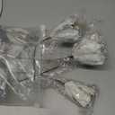 vctops 10 PCS Glitter Artificial Flower Christmas Tree Wreath DIY Ornaments 6.3 Inch Faux Flower for Xmas New Year Wedding Party Holiday Decoration,White A