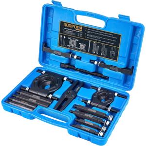 Bearing Puller and Splitter Kit, Separator and Puller Set, Pinion Bearing Puller and Wheel Removal Tool, 5 Ton Capacity Bearing Separator with 2 and 3 Bearing Separator Jaws, 14Pcs (Blue)