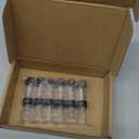 2ml Clear Glass Graduated Vials with Screw Caps and Plastic Stoppers, 1/2 Dram Small Sample Vials with Lids, Leak-Proof Liquid Storage Empty Vial, 12PCS