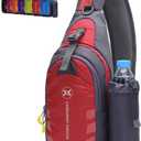 Peicees Chest Crossbody Sling Backpack Bag Travel Bike Gym Daypack for Women Men