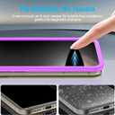 Fotbor [3+3 Pack Privacy Screen Protector for iPhone 16 Pro Max, 26 Anti-Spy & Blue Light Filter Tempered Glass with 3 Camera Lens Protectors, 3X Reinforced, Easy Alignment