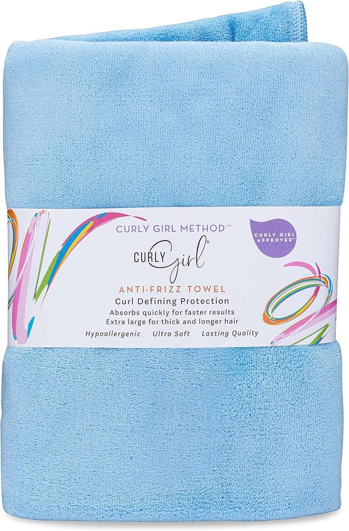 Curly Girl Towel for Women with Curls, Anti-Frizz, Absorbent, Fast Drying, Curly Hair, Microfiber Hair Drying Towel for Curls (Sky Blue) Curly Girl Towel for Women with Curls, Anti-Frizz, Absorbent, Fast Drying, Curly Hair, Microfiber Hair Drying Towel for Curls (Sky Blue)