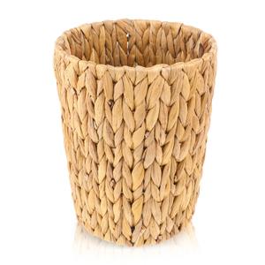 Dimeho Wicker Trash Can Small Waste Basket Water Hyacinth Wicker Garbage Can Office Garbage Cans Boho Woven Decorative for Home Bedroom Office Kitchen Living Room