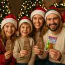 Fruidles Christmas Santa Holiday Treats, Marshmallow Filled Santa, Party Bag Fillers, individually Boxed, Kosher Certified Dairy, 3.5 Oz Chocolate Bar (2-Pack) (EXP 06/08/27)
