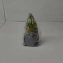 Solar Garden Statues Gnomes Figurine with Succulent and LED Lights - Garden Gnome Statues Decorations for Yard, Outside, Patio, Balcony - Gardening Housewarming Birthday Gifts