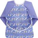 Hi Sprout Infant Toddler Baby Waterproof Sleeved Bib, Bib with Sleeves&Pocket, 12-24 Months (Unicorn)