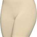 Vanity Fair Women's Seamless Slip Shapewear Shorts, No Show Look Under Dresses, Skirts & Pants (Medium, Light Smoothing - Anti Chafing - Damask Neutral)