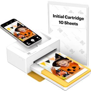 KODAK Dock Plus 4PASS Instant Photo Printer (4x6 inches) + 10 Sheets KODAK Dock Plus & Dock Photo Printer Cartridge PHC-80 – Cartridge Refill & Photo Paper- 80 Pack