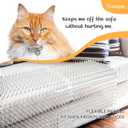 Scat Mat for Cats 16 x 13 Inch, 10 Pack Clear Cat Deterrent Mats with 1 Inch Spikes & 50 Stickers, Indoor Outdoor Pet Training Pads to Keep Cats Off Sofa, Counter, Garden & Car