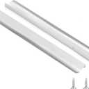 10 Pack 12" (300mm) Overall Length Edge Finger Pull,Brushed Nickel Concealed Kitchen Cabinet Handle,Top Mount Flat Cabinet Pulls for Cupboard Door Drawer,6814