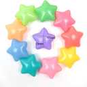 Eco-Friendly Colorful Ball Love Five-pointed Star Ball Pit Balls 2.36Inch Soft Plastic Ball Baby Pool Water Toys , Kiddie Pool, Party Decoration Children's Educational Toys(Rainbow Color) 50 Balls