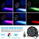 U`King 36W Wireless Uplights, 18 RGB Stage Lights, Rechargeable Par Lights with DMX512 & Sound-Activated Mode, LED Par Can for Party Event Wedding Show, 4 Pack