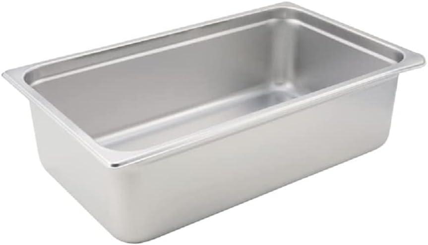 Winco SPJM-106 Full Size Steam Table Pan, 6" Deep, Anti-Jamming, Stainless - Stainless Steam Table