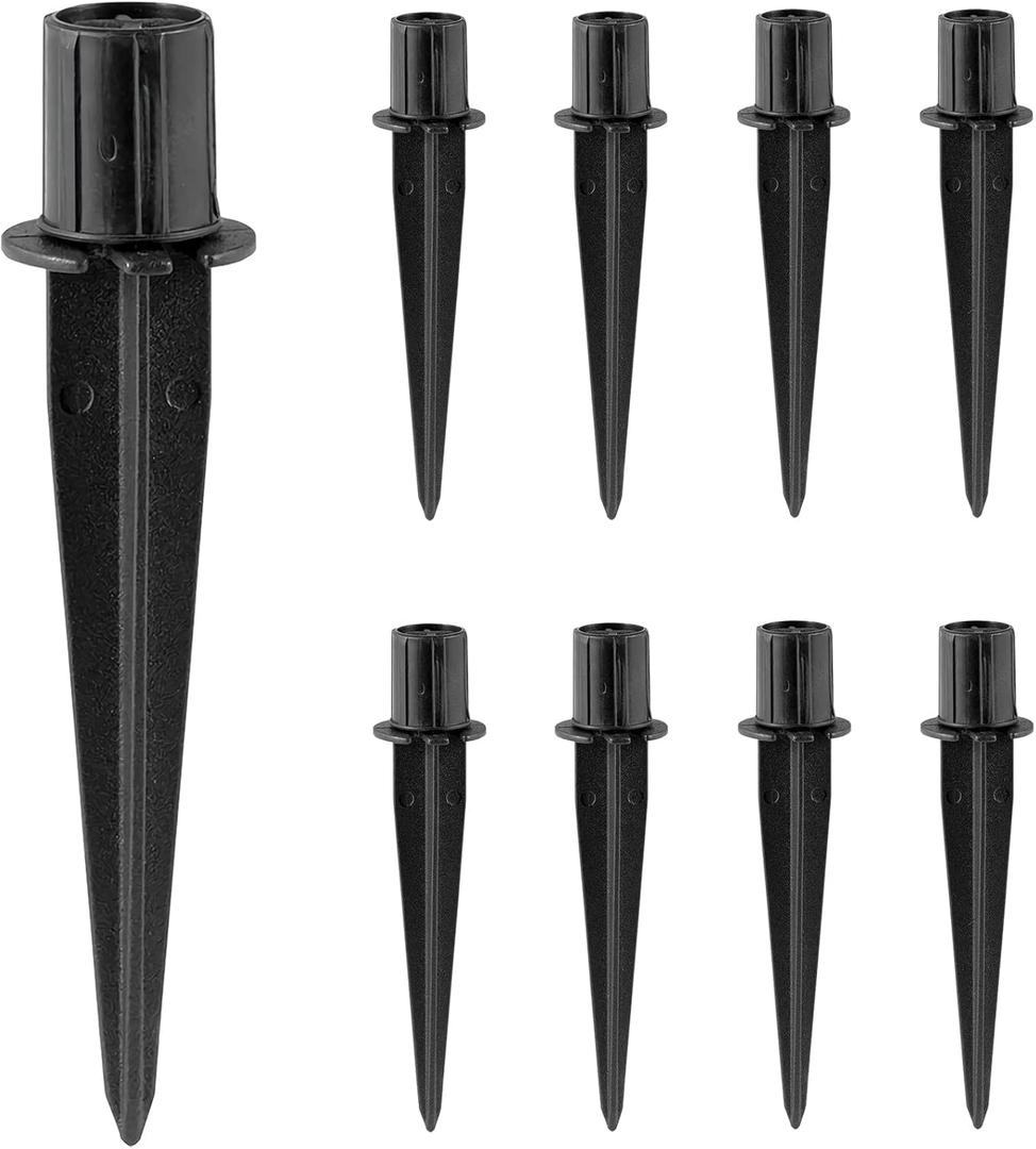 Metal Stakes Solar Lights Replacement Spike - Outdoor Ground Stake for Backyard Garden Lights Landscape Yard Pathway Patio Lamps Pole (Metal-8 Pack) - 0.78x5.36 inches