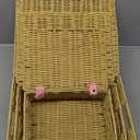 Wicker Storage Baskets with Lids  Set of 3 (Large, Medium, Small) for Organizing Clothes, Toys, Books  Stackable Basket with Lid for Bedroom, Nursery, and Home Decor