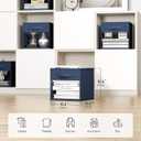 DIMJ Storage Cubes, Cube Storage Bin, 6 Pack Foldable Storage Bins with Window, Closet Storage Boxs with Handle, 11x 11 inch Storage Organizer for Clothes, Toys, Books