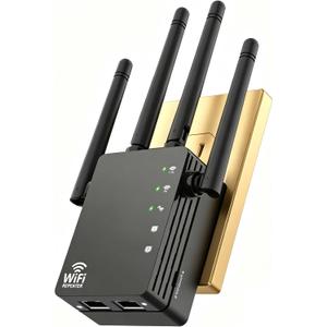 Setup WiFi Extender - WiFi Extender Signal Booster, 12880 Sq.Ft Coverage, Dual Band 5GHz/2.4GHz 1200Mbps, 105-Device Support with Wide Compatibility