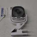 Arctic Air Grip Go Evaporative Cooler, Cordless & Portable Fan with 3 Speeds, Universal Clamp 360 Degrees Head Swivel, USB Charging, 5-Hour Battery, Personal for Home, Office, Car More, White