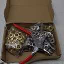 643Pcs Grommet Tool Kit 1/2 Inch(Inside Hole Size) Eyelet Kit with 320Pcs Eyelets Grommets, 320Pcs Washers, and Grommet Eyelet Pliers for Leather/Belt/Shoes/Crafts