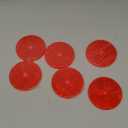 Smseace 12 Pcs Safety Reflectors Red Round Reflectors 3 Inch with Stainless Steel Screw Used for Mailboxes, Driveway, Tunnels, Post, Cars,Trailer Reflector
