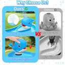 Water Table Pump, Rechargeable Water Pump for Water Table, 3.5 Hours Non-Stop Whale Pump with Sprinkler Outdoor Games Water Toys for Kids Toddlers, Outside Water Play Table Accessories (Blue)