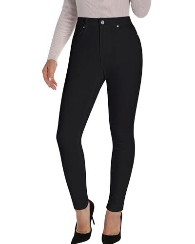 Utyful Black Jeggings for Women Tummy Control Classic Slim Fit Stretchy Skinny Pants Womens Jeans High Waisted Country Concert Outfit True, X-Large, True Black