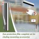 3 x One Way Privacy Window Film,Window Tint for Home Office,Daytime Window Film See Out Not in,Static Cling Reflective Heat Control Sun Blocking Window Privacy Film (17.5X78.7 Inch, Silver)