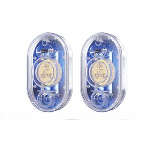 2  Pack WD61 Water Leak Detector for Home, 120dB Water Sensor Alarm for Basement, Leakage Detection Device for Under Sink/Pipe/Drain Drip, Floor Flood in Bathroom/Kitchen/Toilet/Laundry Room, Clear
