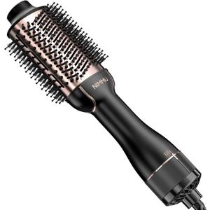 Nimmu Hair Dryer Brush, 4 in 1 One Step Hairdryer and Styler Volumizer Hot Air Brush with Negative Ion Anti-frizz Ceramic Titanium Barrel Hair Blow Dryer Brush for Short Hair, Medium & Long Hair
