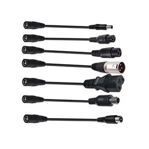 Electric Bikes Balance Bikes Scooter Charger Adapter Cable Set, 15cm, 7-in-1 DC Connector Kit with 5.5mm x 2.1mm Female to 5.5mm x 2.5mm/8.0mm x 1.6mm/XLR Male/M12/M16/RCA/3 Prong Plug Male Adapters