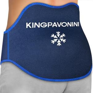 KingPavonini Extra Large Ice Pack for Back Pain Relief with Extension Strap, 1 Gel Pack Reusable Lower Back Ice Wrap for Lumbar Surgery, Sciatica, Herniated Disc, Coccyx Pain, Cold/Hot Therapy