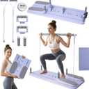 Pilates Board Set - Pilates Reformer, Multi-Foldable Pilates Reformer Set, Portable Pilates Reformer, Trainer Machine for Home Workout with Timer, Ab, Core, Fitness, Exercise