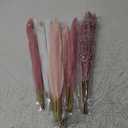 72 Pcs Pink Christmas Tree Picks Decoration Set 60 Pcs Fluffy Pampas Grass 12 Glittered Christmas Berries Stems Ornament for Holiday Tree Wreath Vase Home Table Decor