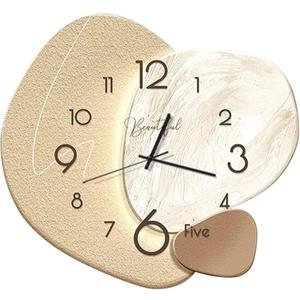Ergocar Wall Clock, Creative Silent Modern Nordic -Style Crystalline Porcelain Battery Power Decoration School, Living Room, Kitchen, Office