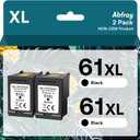 61XL Black Ink Cartridge for HP Ink 61 XL Replacement for HP61 HP61XL 2 Pack for Envy 4500 5530 4502 4501 5535 OfficeJet 4630 4635 DeskJet 3050 3510 2540 2542 1000 1010 Printer(2 Black High Yield)