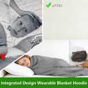 Wearable Pod for Deeper Sleep, 2026 Hug Sleeping Bag with Soft &Weighted Fabric - Snug in Warmth and Ease Stress Slumberpod,Wearable Blanket Hoodie for Travel & Home Camping Hoodie