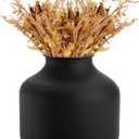 Goaste Metal Matte Flower Vase, Small Black Vases for Flower, 6.5 Inch Tall Iron Frosted Flower Arranging Vase for Table Centerpiece, Home, Shelf, Office, Garden Decor, Black