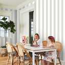 Guvana 17.7"x394" Striped Wallpaper Brown Peel and Stick Wallpaper Brown and White Contact Paper Modern Removable Waterproof Wall Paper for Accent Wall Laundry Room Decor