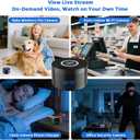 Smart Security Camera - 1080P Indoor Cameras for Home Security - Pet/Dog Camera with Motion Tracking - 15W Fast Phone Charger - Digital Clock (Ink Black)