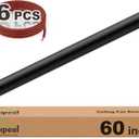 Haipeel 60 Inch Ceiling Fan Downrod, 5 FT Extension Rod with Extended Cord, 1 Inch Diameter Not Threaded Downrod for Ceiling Fan, Heavy Duty Ceiling Fan Accessories (Black)