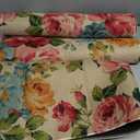 Kitchen Mats for Floor Set of 2 Pieces Kitchen Rugs and Mats Non Skid Washable Kitchen Floor Mat (Pink Red Roses Floral), 17''x47''+17''x30''